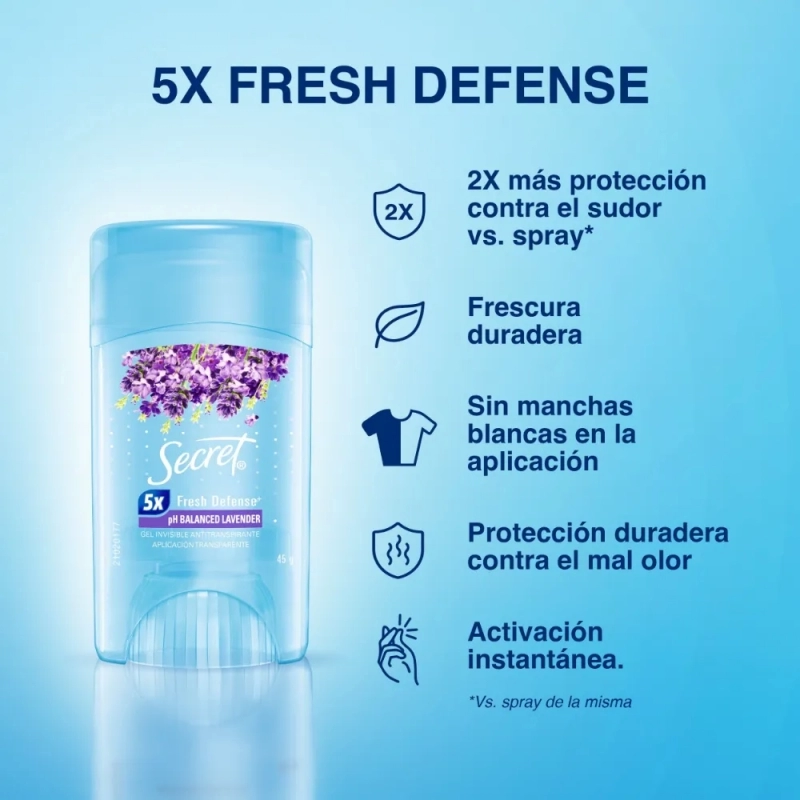 SECRET DEO GEL LAV X 45 G